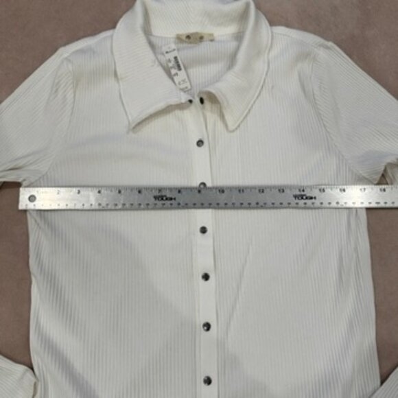 Madewell Snap-Front Cardigan Top • size large • NWT • NS585 - Picture 9 of 15